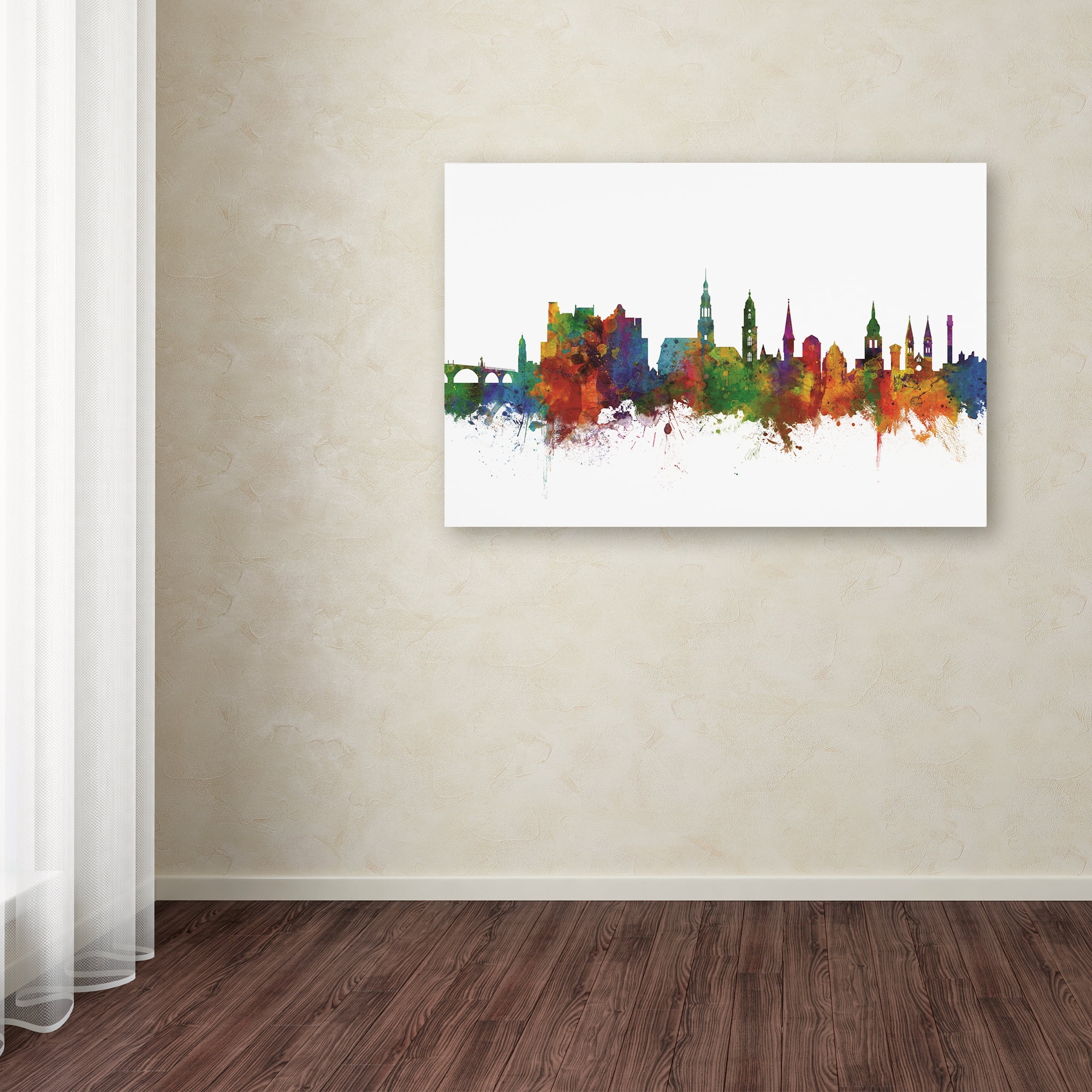 Trademark Fine Art 'Heidelberg Germany Skyline IV' Canvas Art by Michael Tompsett