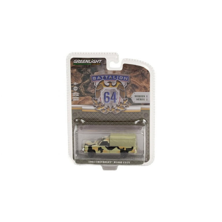 1984 Chevy M1008 CUCV w/ Cargo Cove, Camouflage Green - Greenlight