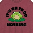 thumbnail image 3 of Instant Message - Do Nothing Frog - Women's Racerback Tank Top, 3 of 6