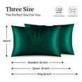 thumbnail image 4 of Astarin Satin Silk Pillowcase for Hair, Dark Green Standard Size silk pillow, Satin Pillow Covers 2 Pack with Envelope Closure, 20x26 Inches, 4 of 7