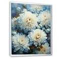 thumbnail image 2 of Designart "Elegance Of Blue And White Mum Flowers II" Mums Floater Framed Canvas Art Print, 2 of 5