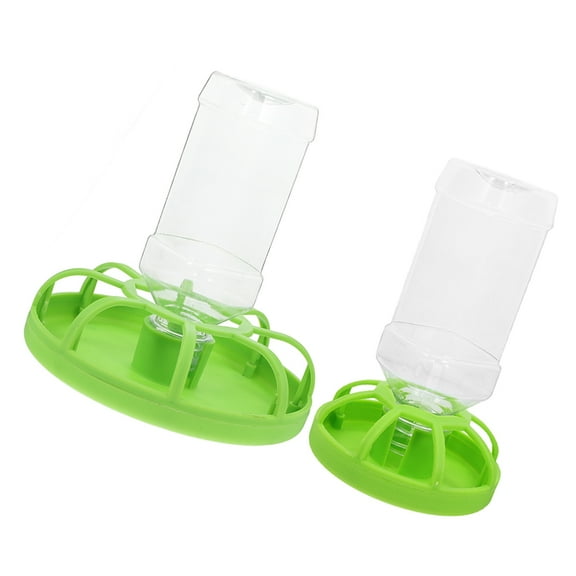 OUNONA 2 Sets Chick Feeder And Waterer Large Capacity Quail Feeder Poultry Food Dispenser Bottle Chicken Feed Tool For Small Animals Quail And Baby Chicks