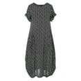 thumbnail image 3 of JINMGG 2026 Summer Dresses under $10.00 Women Plus Size Pockets O-Neck Polka Dot Printing Short Sleeve Casual Long Dress, 3 of 4