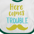 thumbnail image 4 of Inktastic Here Comes Trouble, Mustache, Moustache Boys or Girls Baby Bib, 4 of 4