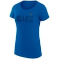 thumbnail image 2 of Women's G-III 4Her by Carl Banks Blue St. Louis Blues Super-Slim Fit Lightweight Dot Print Team T-Shirt, 2 of 3