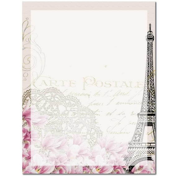 Eiffel Tower Letterhead Laser & Inkjet Printer Paper, 100 Sheets