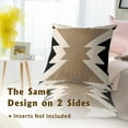 thumbnail image 7 of Outdoor Black White Throw Pillow Covers 20x20 Inch Boho Geometric Brown Pillow Covers Modern Farmhouse Decorative Pillowcase Square Cushion Cover for Couch Sofa Bedroom Indoor (Pack of 2), 7 of 7