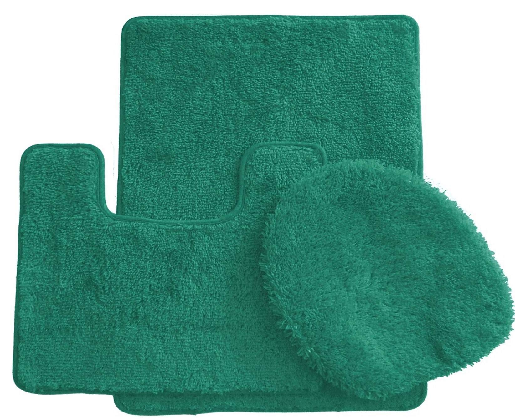 Simple Elegance by Ben&Jonah 3 Piece Bath Rug Set 1 Bath Rug (18" x 30"), 1 Contour Mat (18" x