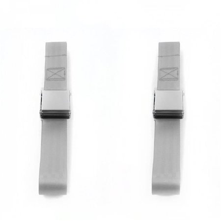 SafeTBoy Airplane 2 Point Gray & Grey Lap Bucket Seat Belt Kit for Chevy Truck 1941-1946 - 2 Belts