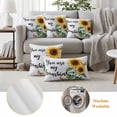 thumbnail image 5 of Yellow Sunflower Outdoor Pillow Covers 20x20 Set of 2,Waterproof Patio Throw Pillowcase Protectors,Butterfly Sunshine Farmhouse Country Decorative Pillow Shams Cushion Covers for Seat Bed Couch Sofa, 5 of 8