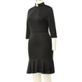 thumbnail image 3 of GRACEART Clergy Dresses for Women Elegance Pencil Fishtail Dresses with Tab Collar, 3 of 7