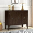 thumbnail image 2 of Harper & Bright Designs Wooden Accent Storage Cabinet, Console Table with Adjustable Shelf and 3 Antique Doors, Modern Sideboard Buffet Storage Cabinet for Entryway, Living Room, Bedroom, Brown, 2 of 14