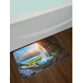 thumbnail image 2 of Iceland Bath Mat, Seljalandsfoss Waterfall During Sunset Scenery Cloudscape Wilderness, Plush Bathroom Decor Mat with Non Slip Backing, 29.5" X 17.5", Multicolor, by Ambesonne, 2 of 2
