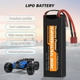 thumbnail image 5 of 2pcs 7.4V 2S 5200mAh 80C LiPo Battery Deans Hard case for RC Car Truck Racing Buggy, 5 of 6