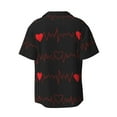 thumbnail image 2 of Sigee Cardiogram and Heart Print Men's Shirts Casual Button Down Short Sleeve Summer Beach Shirt Hawaiian Vacation Shirts Tee Shirt-4X-Large, 2 of 7