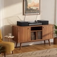 thumbnail image 4 of RetroAudio Vinyl Record Player withTwo Stereo Speakers, Bluetooth Vintage Audio Turntable with 3 Speed, AUX Headphone Input & RCA Out ,Auto Stop,Black, 4 of 11