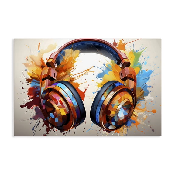Stupell Industries Music In Color Splatter Canvas Wall Art, design by Creative Studio