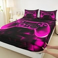 thumbnail image 3 of Manfei Gamepad Twin Sheet Sets for Teens, Square Geometric Sheet Set Twin, Game Console Bed Sheets Set Twin Size, Breathable Room Decoration, 3pcs, 3 of 7