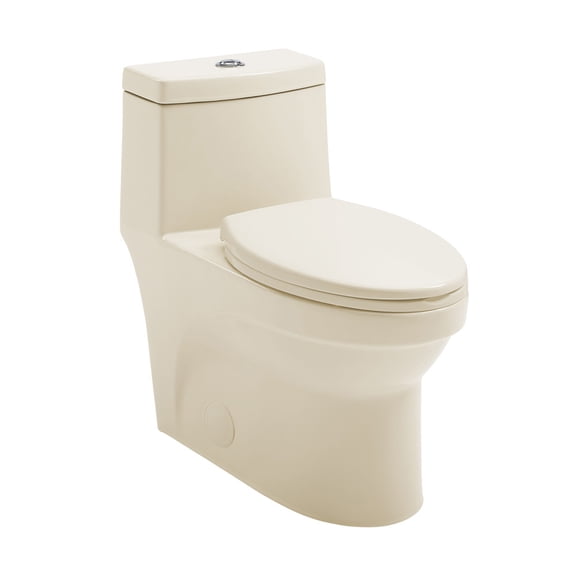 Swiss Madison Virage Bisque Ceramic Elongated 12in, Toilet