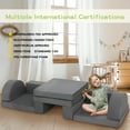thumbnail image 6 of NAVINE Kids Sofa Couch 10-Pieces, Play Couch Sofa Modular Toddler Couch for Playroom, Gift for Kids, Gray, 6 of 7