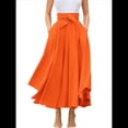 thumbnail image 1 of Vestido Bohemio, Elegante, Informal, de Cintura Alta y Estilo Irregular con Bolsillos para Mujer Naranja Rojo XL, 1 of 9