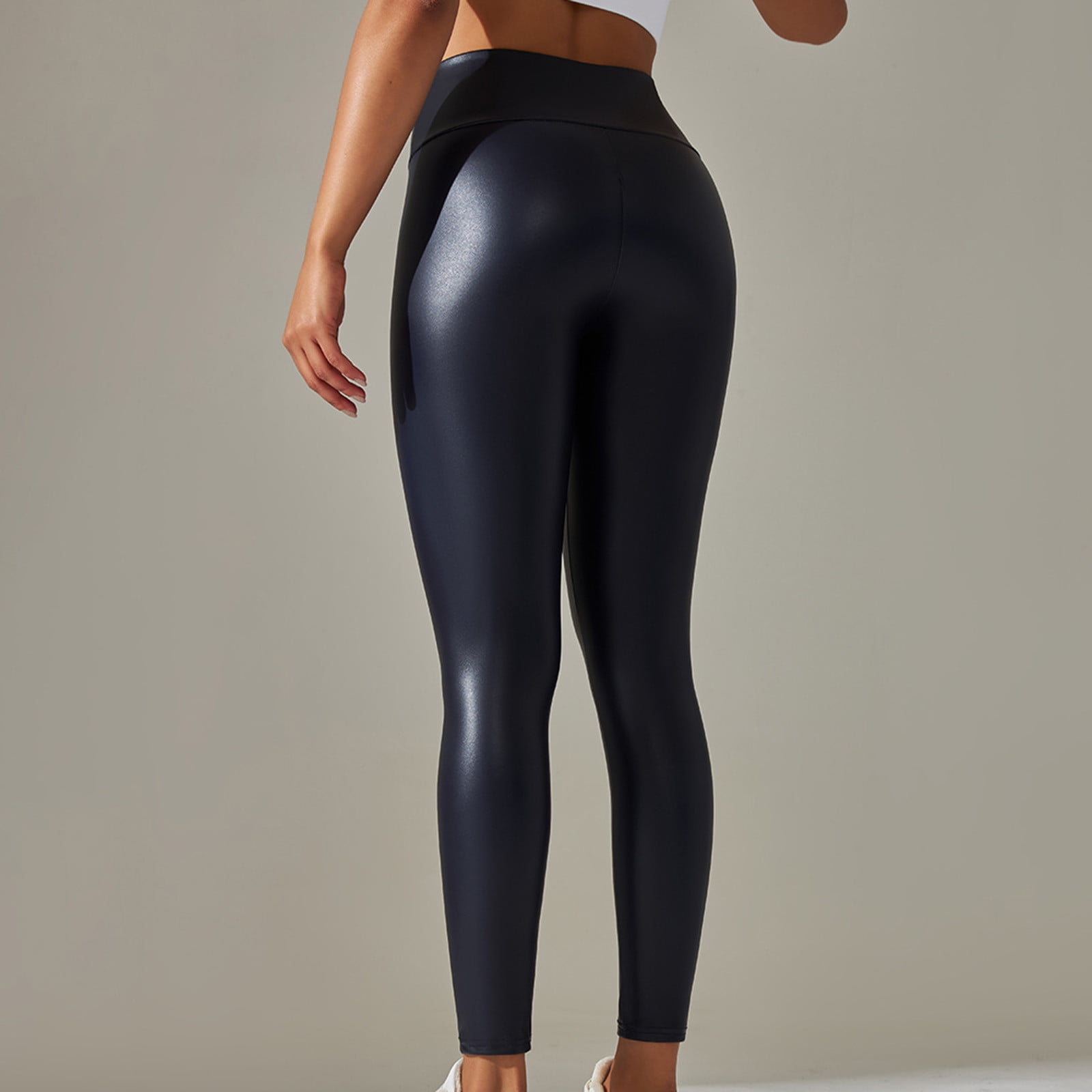 Fashion (Black)Patent Leather Pants Women Spring Big Size Elastic High  Waist Faux Latex Skinny Pencil Pants Female Slim Leggings Club Wear DOU @  Best Price Online | Jumia Kenya