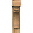 thumbnail image 2 of Ekena Millwork 6"W x 24"D x 24"H Merced Block Rough Sawn Bracket w/ Offset Brace, Western Red Cedar, 2 of 25