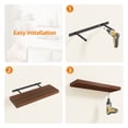 thumbnail image 4 of Fairy 15.8in Floating Shelves for Wall, Set of 4 Shelves for Bathroom, Bedroom, Kitchen Decro, Walnut, 4 of 7
