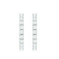 thumbnail image 2 of Rosec Jewels Lab Grown Diamond Hoop Earrings with Screw Back - Diamond Earrings for Women - EF-VS Quality - Ready to Gift, 925 Sterling Silver, 2 of 6