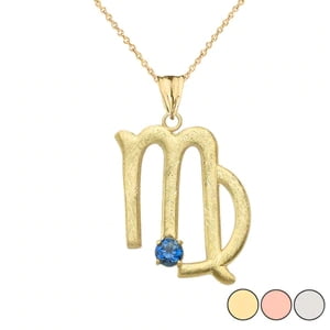 September Birthstone Pendant Necklace 