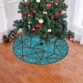 thumbnail image 2 of FMSHPON Blue Triangle Geometric Xmas Christmas Tree Skirt Stand Mat for Holiday Party Decoration Indoor Outdoor 36 inches, 2 of 3