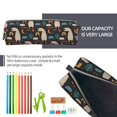 thumbnail image 5 of Fotbe Cute Alpaca Pattern Leather Pencil Case, Pencil Pouch with Durable Zipper, Compact and Stylish Organizer for Stationery, Art Supplies, Travel Essentials, 5 of 7