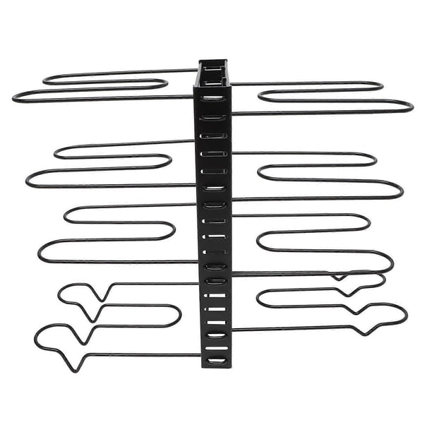 Black Iron Kitchen Storage Rack for Holding Pot Covers and Utensils Keeping Countertops Clean 8 Layer