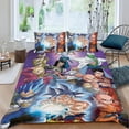 thumbnail image 2 of Dragon Ball Conjunto de sábanas temático, trío de piezas, cómodo y amigable con la piel, diseño único, regalo de decoración para el hogar para familiares, amigos y fans,135cm *200cm, 2 of 6