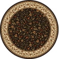 thumbnail image 2 of Radici Usa Como Area Rug 1593 Brown Italian Bordered 8' x 8' Round, 2 of 2