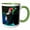 Green/White, variant on 3drose, Fred Durst, 11oz Two-tone Red Mug