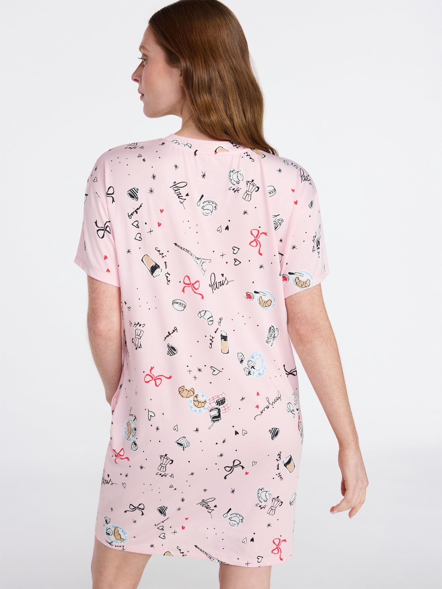 Joyspun Women's Dreamy Soft Collection Short Sleeve Sleepshirt, Sizes S/M-2X/3X