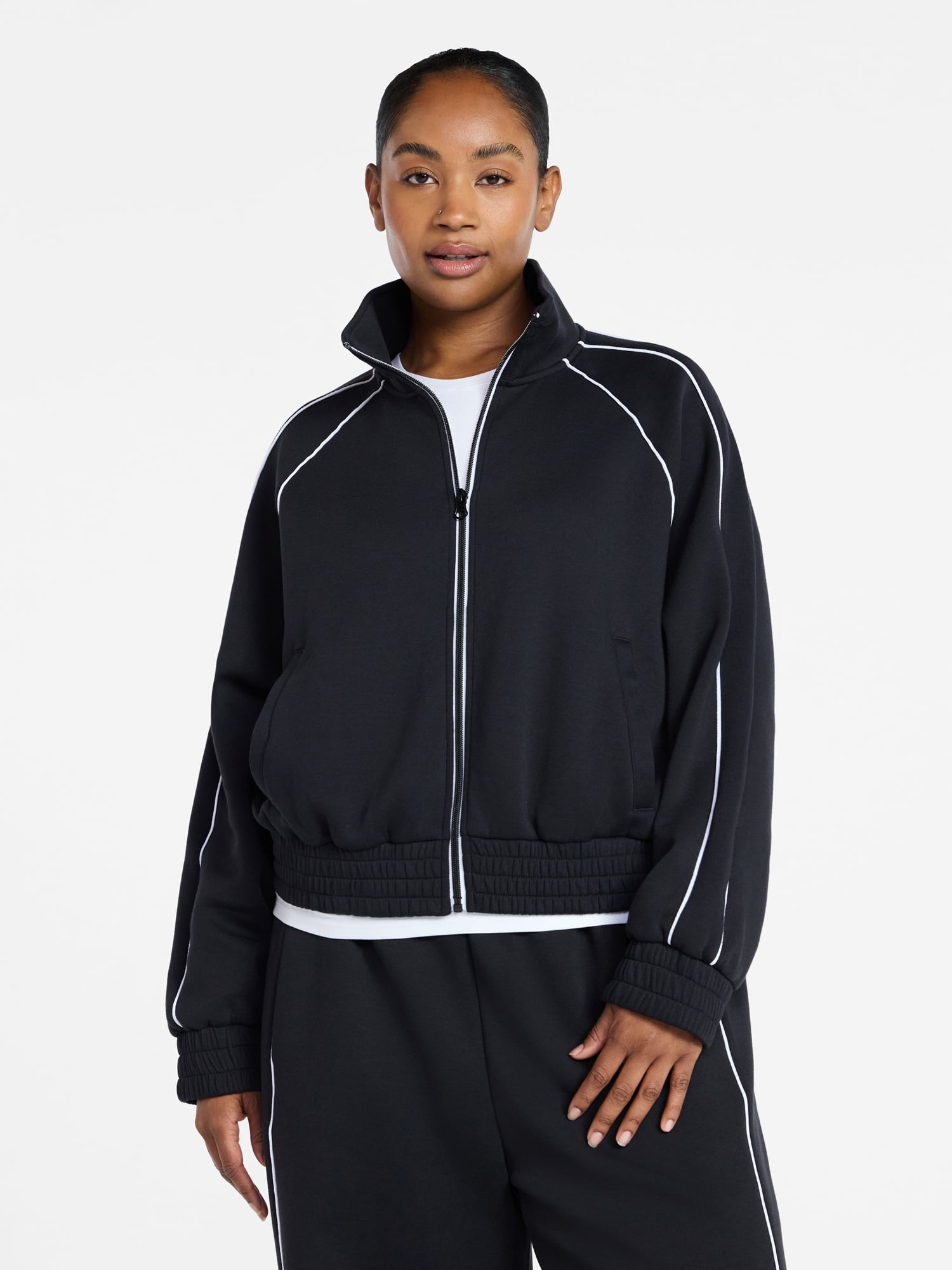 Avia Women's ScubaKnit Track Jacket, Sizes XS-XXXL