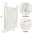 thumbnail image 2 of Sunlit Farmhouse Hanging Laundry Hamper with 2 Hooks, Boho Beige & Brown Stripes Linen Laundry Bag with Zipper & Wide Open Top, Over the Door Organizer for Dirty Clothes, Washable Space Saving Storage, 2 of 7