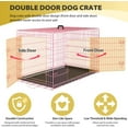 Dkelincs 48in BIG Double Fold Portable Dog Crate with 2 Doors, Tray
