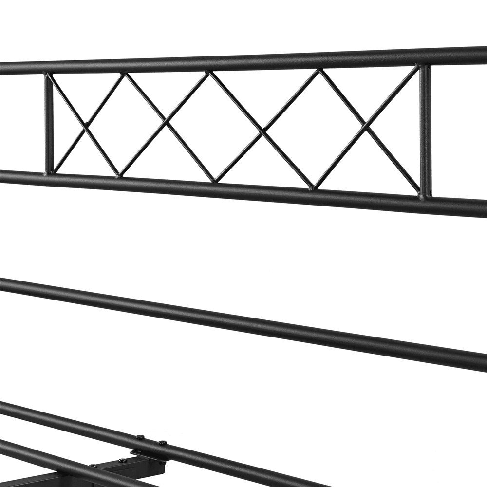 Renwick Journee x-Design Metal Platform Queen Bed,Adult, Black