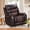 Coffee and Brown, variant on Breathable Leather Recliner Chair American Design Recliner Chair for Living Room Home Theater Seating(Coffee+Brown)