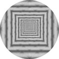 thumbnail image 1 of Ahgly Company Indoor Round Patterned Platinum Silver Gray Area Rugs, 5' Round, 1 of 6
