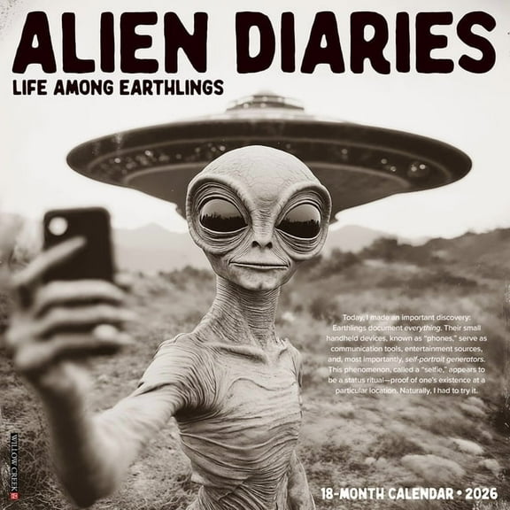 Alien Diaries 2026 Wall Calendar, (Paperback)