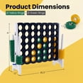 thumbnail image 3 of Costway Jumbo 4-to-Score 4 in A Row Board Game Set Outdoor Indoor Kids Adults Family Fun White + Black, 3 of 9