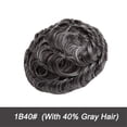 thumbnail image 2 of Human Hair System Men's Hairpiece No Glue Required 0.08mm Thin Skin Toupee for Men, 2 of 7