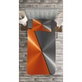 thumbnail image 3 of Ambesonne Orange Grey Quilted Bedspread Set 2 Pcs, Machinery Modern 3D, Twin Size, Orange Grey, 3 of 3