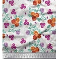 thumbnail image 1 of Soimoi Cotton Cambric Fabric Leaves & Rose Flower Print Fabric by the Yard 42 Inch Wide, 1 of 1