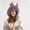 Grey, variant on Summer Hot Sales Under $5 Beige Winter Beanie GIJNRIUIUA Women Winter Knit Warm Deer Ears Cute Strawberry Hats Cap Scarf Two In One Winter Warm Hood Scarf Hat Hijab Turban