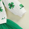 thumbnail image 6 of YTCAMLO Toddler Girls Tulle Tutu Dresses Casual Long Sleeve Crewneck Swing Dress A Line Tiered Dress Comfy St Patricks Day Outfits, Green 12-18 Months, 6 of 7